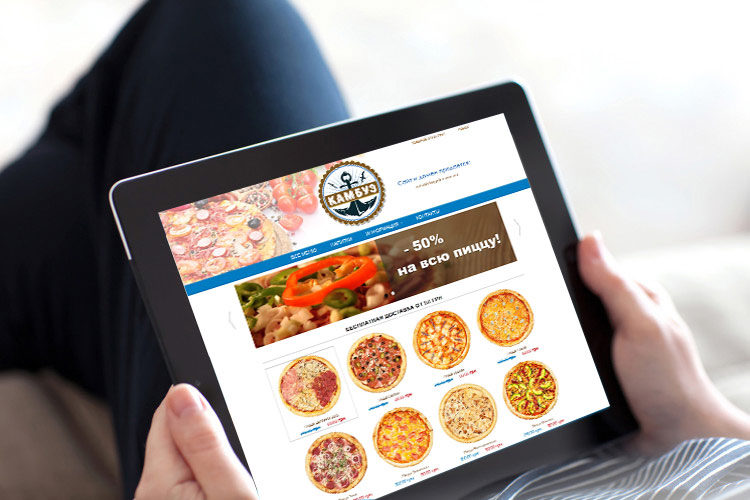 Интернет магазин пиццы "Камбуз" - сайт продается 800$