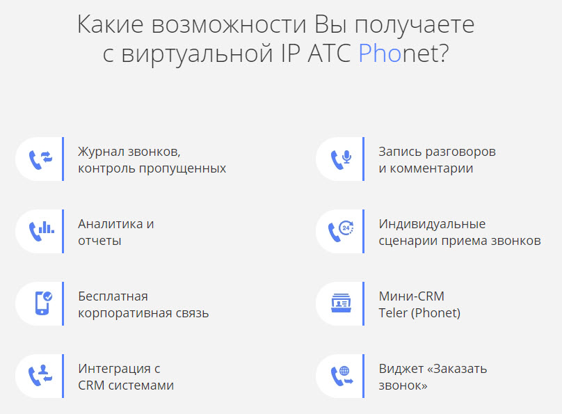 Виртуальная АТС Phonet