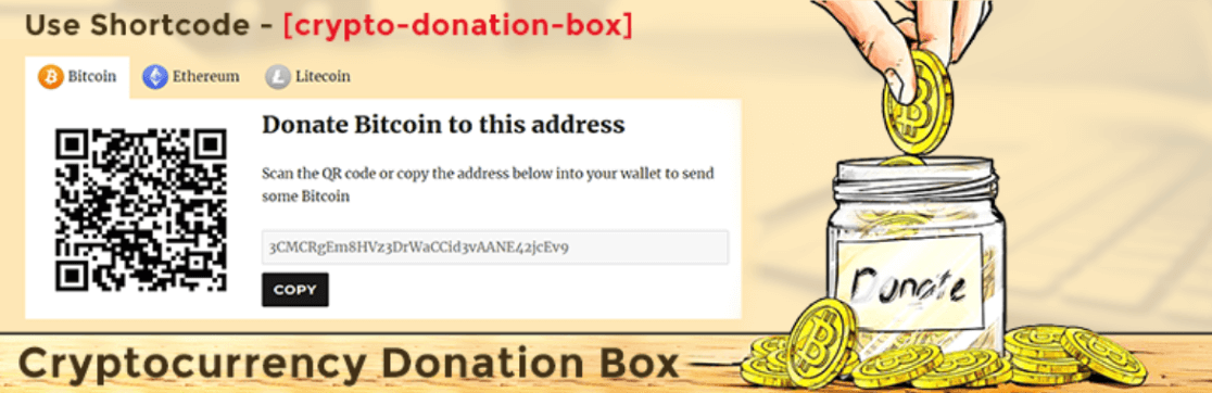Cryptocurrency Donation Box