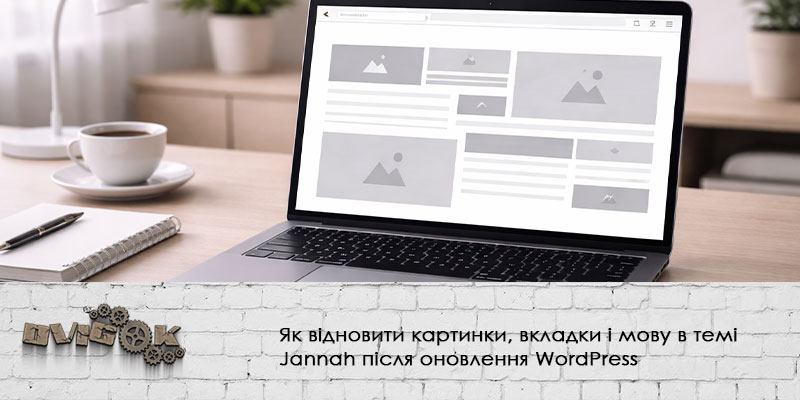 Як відновити картинки, вкладки і мову в темі Jannah після оновлення WordPress